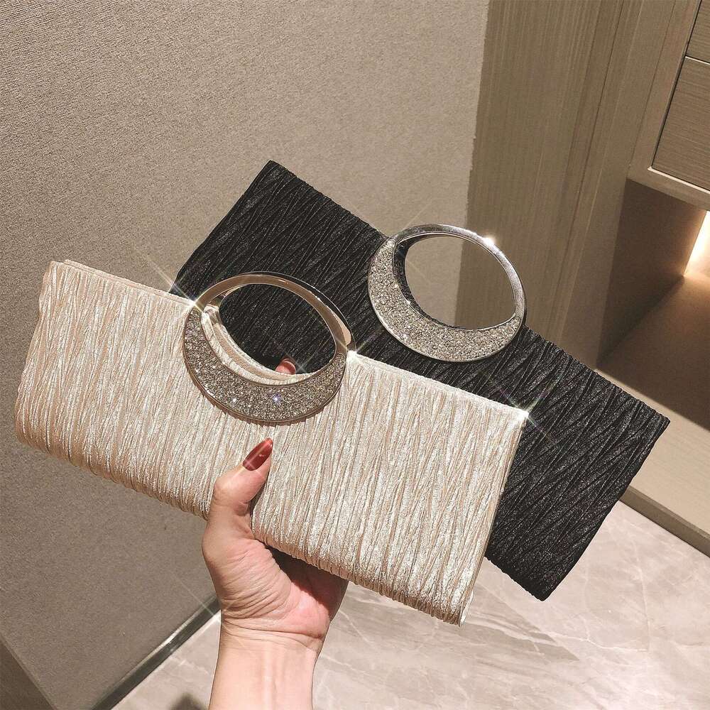 2025 New Style Cheongsam Dress Women's With Rhinestones Small Bag High-End Trendy Chain Shoulder Crossbody Handbag