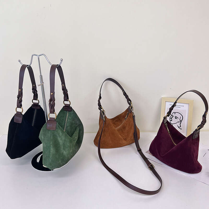 Production of Genuine Leather Underarm Baguette OEM High-end Feel Handbag Shoulder Crossbody Bag