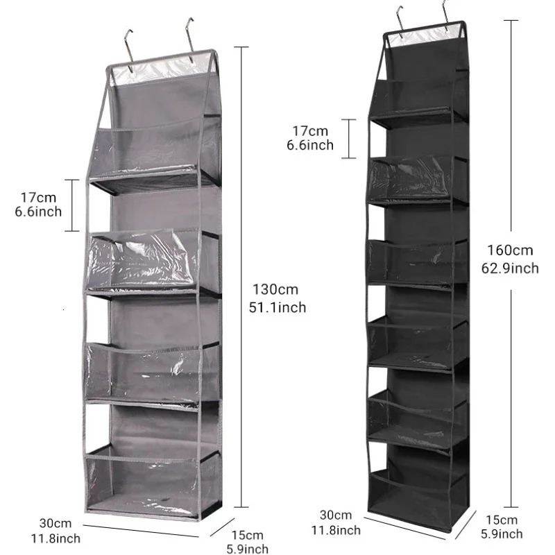 Household 4-layer Bag Toy Storage Bag Hanging Wall Underwear Storage Hanger Door Storage Hanging Bag Closet Organizer 250526