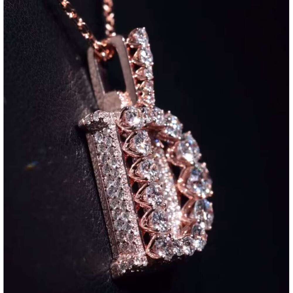 Brilliant Dia Hip Hop Jewelry Charm Letter Custom Iced Out Sterling Sier Moissanite Pendant