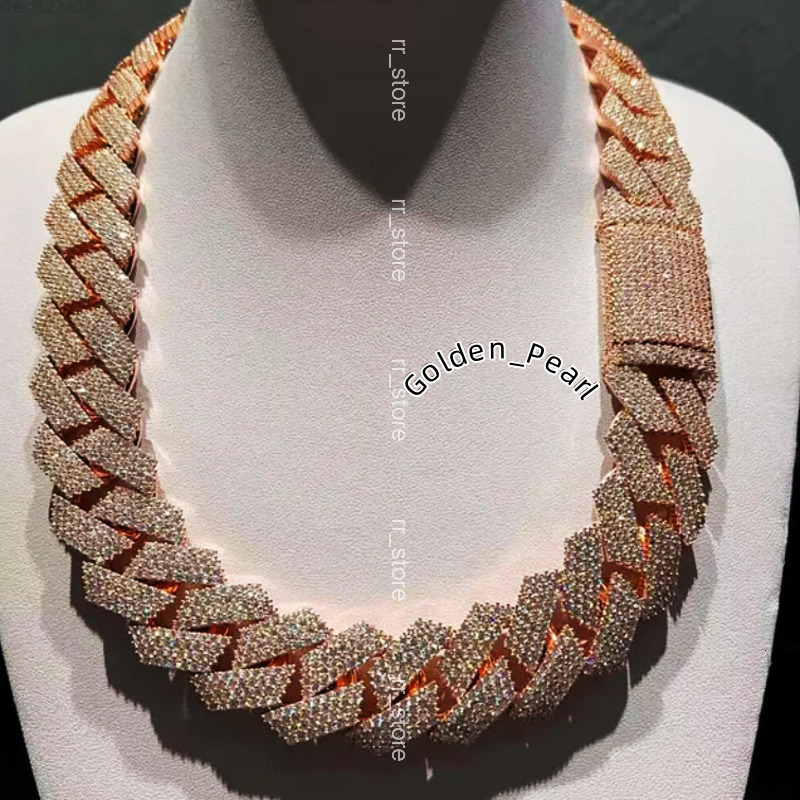 necklace moissanite chain designer jewelry necklace cuban link chain Iced Out Pass Diamond Tester vvs Moissanite Jewelry Necklace chains for men