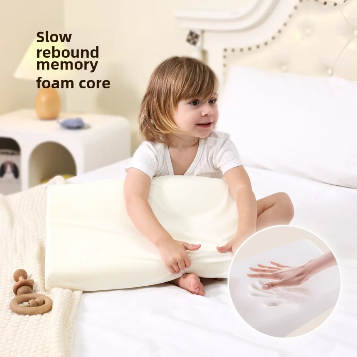 Mother Kids Pillow Baby Memory Foam Children Pillows Breathable Slow Rebound Head Support Baby Stuff Nursing Pillow Bebe Bedding 250527