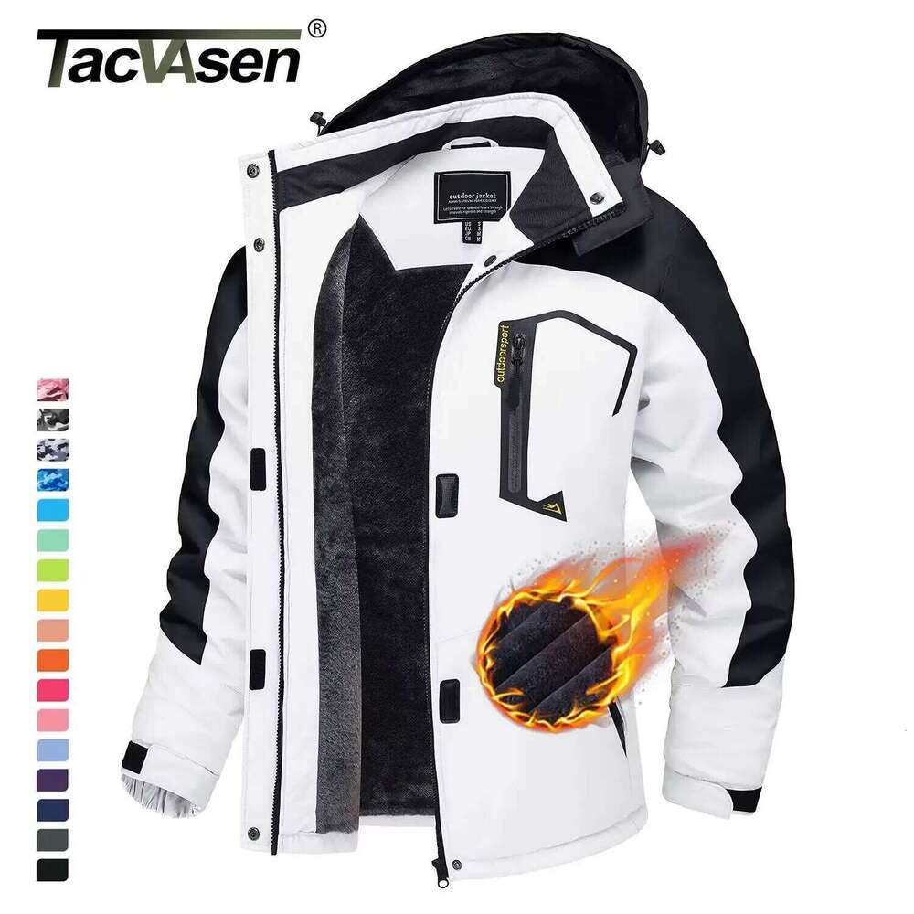 TACVASEN Women Winter Fashion Ski Snowboard Thermal Fleece Waterproof Fish Casual Work Rain Jacket Coat Windbreaker Parka