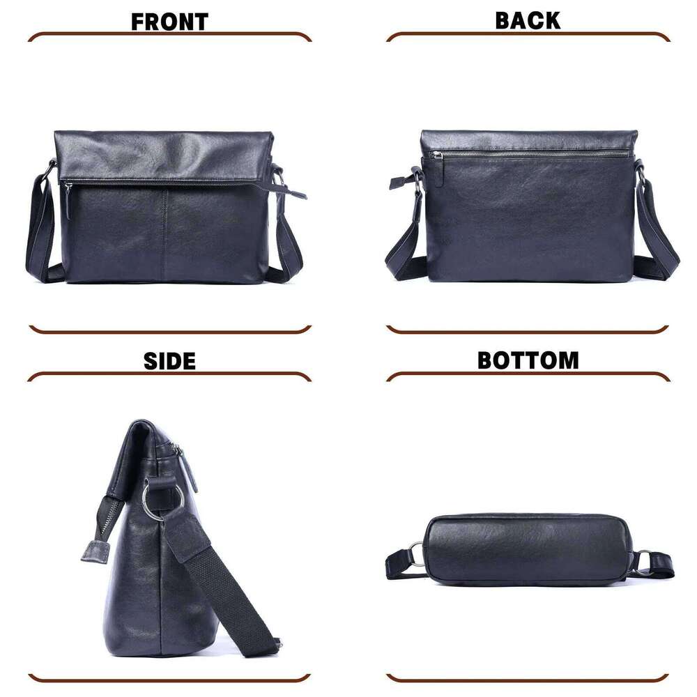 Designer Bag Genuine Men S Shoulder Bag Crossbody Laptop Bags Simple Cowhide Top Layer Vegetable Tanned Leather Fashion Casual