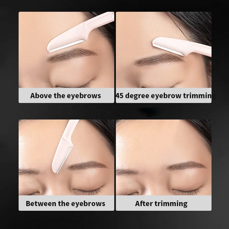 3PCS Portable Eyebrow Trimmer Safe Shaper Foldable Razor Blade Womens Makeup Tools 250516