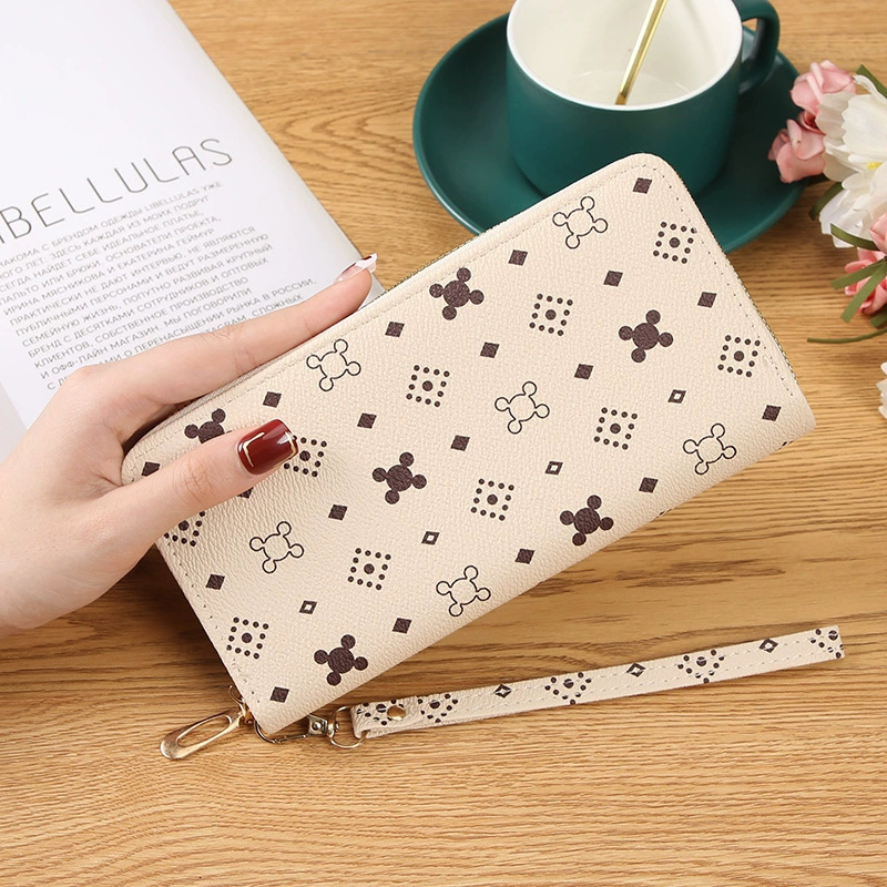European and American Women's Zipper Wallet New Fashionable Large Capacity Multi Card Slot Wallet Designer Men's Wallet
