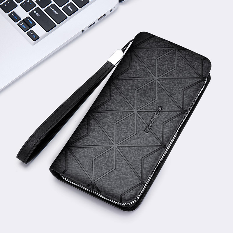 Free Shipping Designer Leather Bag Men's High-end Long Style Business Wallet Multi Slot Fashionable Casual Handbag Card Bag ID Bag