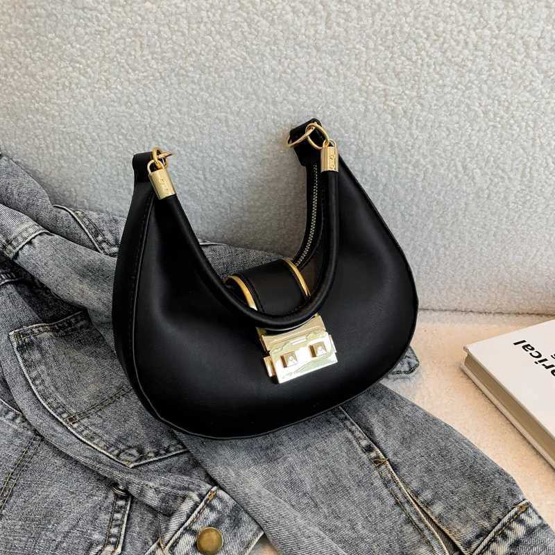 PU Solid Color Single Shoulder Womens Bag Versatile Underarm Bag Y250528