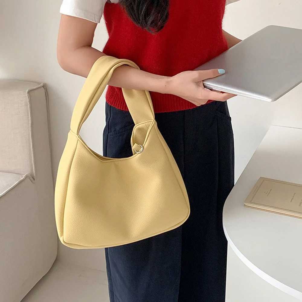 Casual Soft PU Leather Bucket Bag 2025 Fashion Yellow Bags for Women Handbags High Quality Shoulder Bag Commuting s NEW Y250528