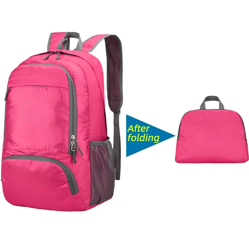 23L Packable Backpack Foldable Ultra Light Outdoor Duffle Bag Big Folding Knapsack Hiking Travel Rucksack Mountaineering Daypack 250522