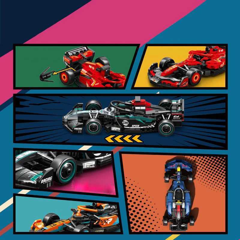 Technical Speed Champion Building Block Vehicle Super F1 Racing Team Model Sets Formula 1 Construction Brick Toy For Boys Gifts Z250528