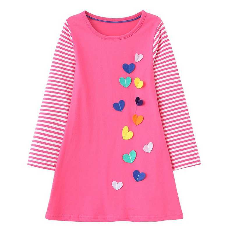 Jumping Meters 4-10T New Arrival Childrens Princess Girls Dresses Pockets Striped Autumn Spring Long Sleeve Frocks Baby Dress X250528