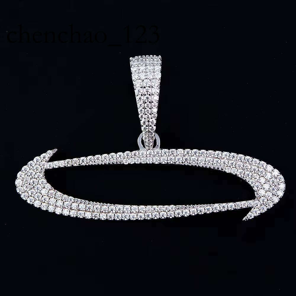 Custom Men Women Gold Plated Gift Dia Mosssanite Moissanite Jewelry Sterling Sier Pendant for Cuban Link Necklace
