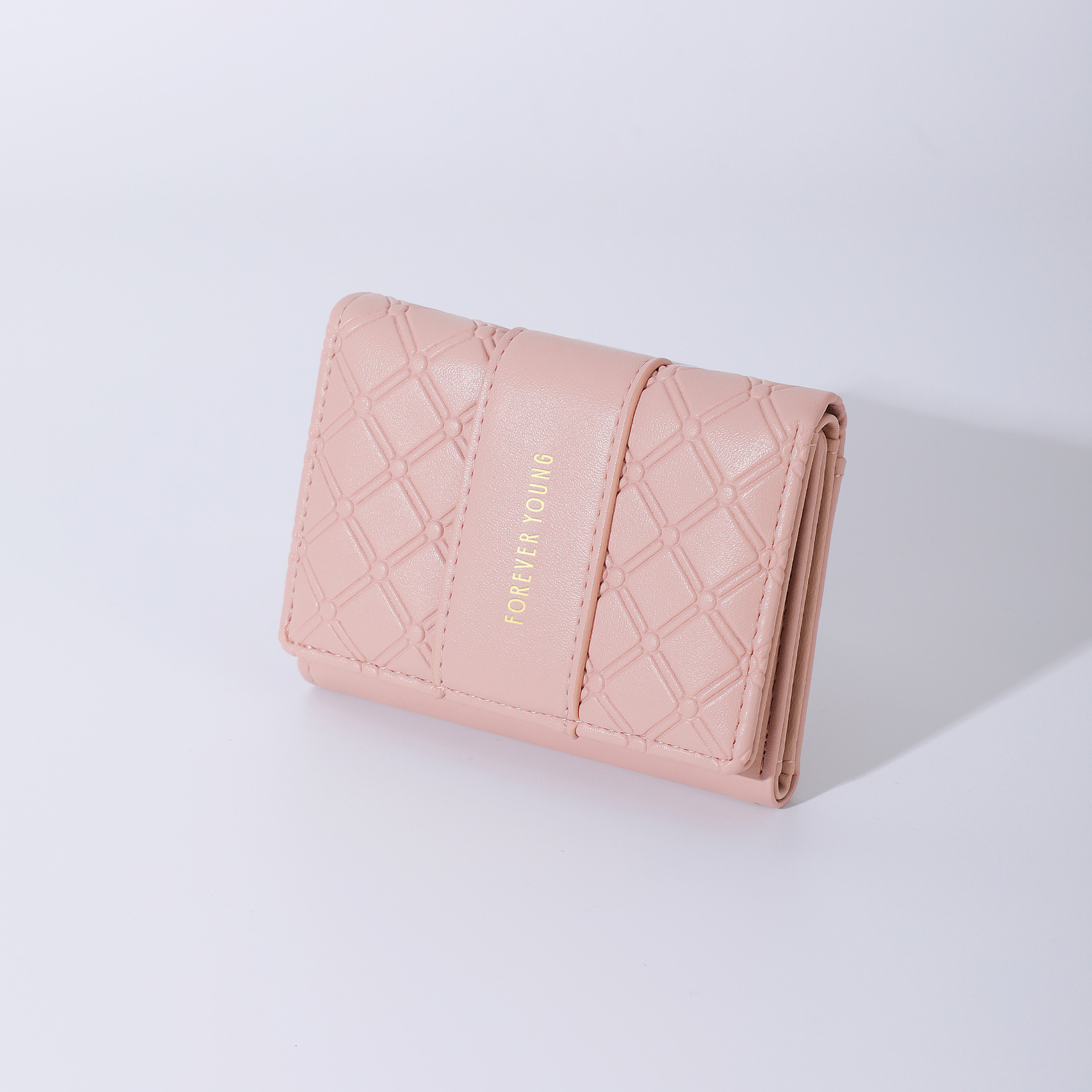 Free Delivery Designer Wallet Fashionable Women's High-end Short Card Bag PU Coin Bag Quilted Card Holder Folding ID Bag