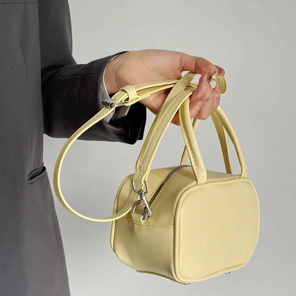 JIAERDI Retro Yellow Square Bag Women High Street Leather Casual Crossbody Bags Female Harajuku Vintage Y2k Hand Bag Purse 2024 Y250528