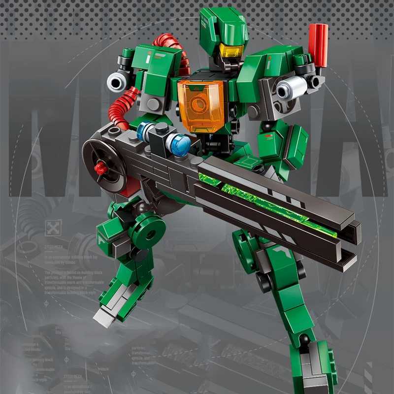 SEMBO Transforming Mech Assemblage Building Block MOC Robot Model Bricks Car Construction Set Kids Toys for Boys Birthday Gifts Free shipping