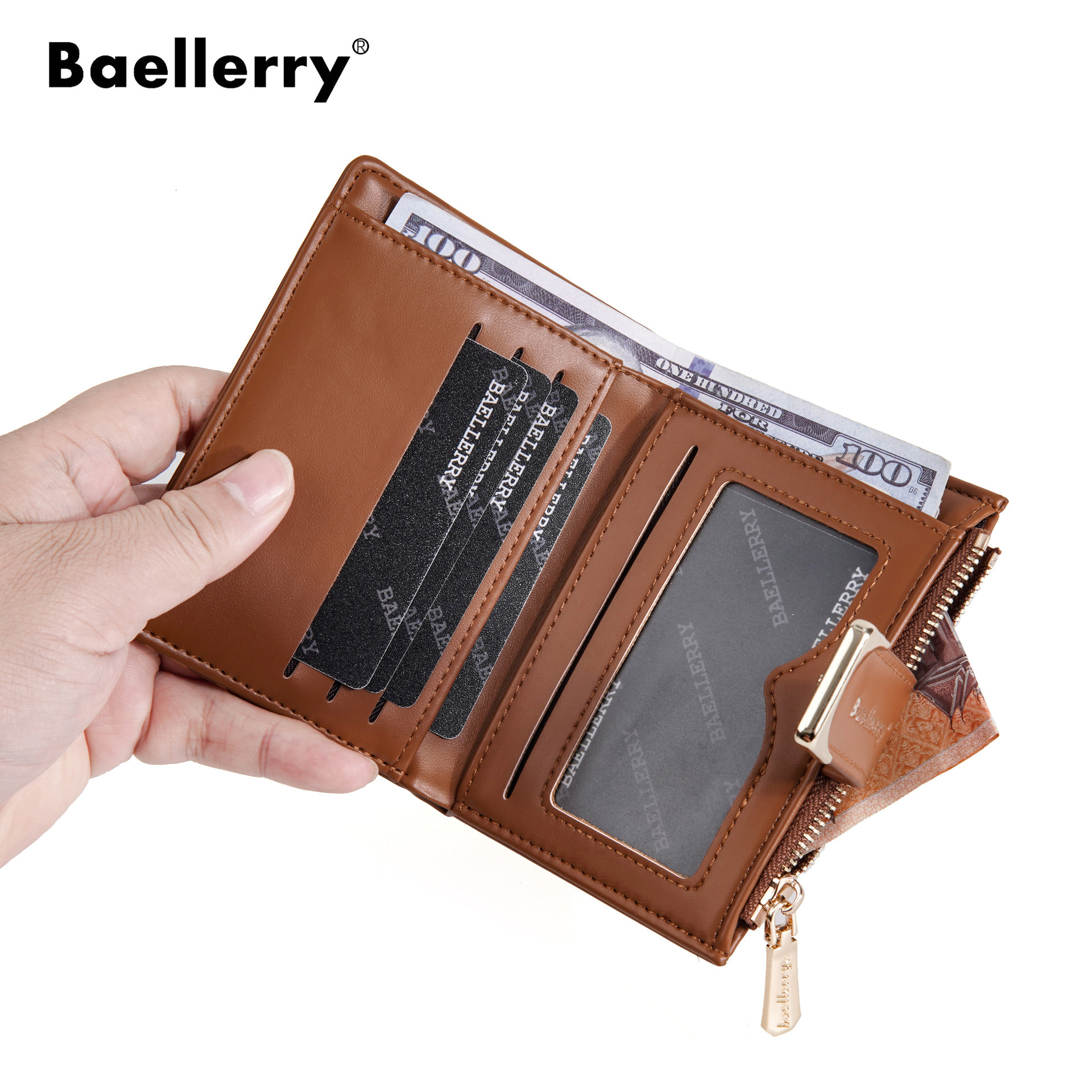 Free Shipping Designer Women's Wallet Fashion Ins Exquisite Short Buckle Multi Slot Change Bag Card Bag Wallet High-quality ID Card Bag