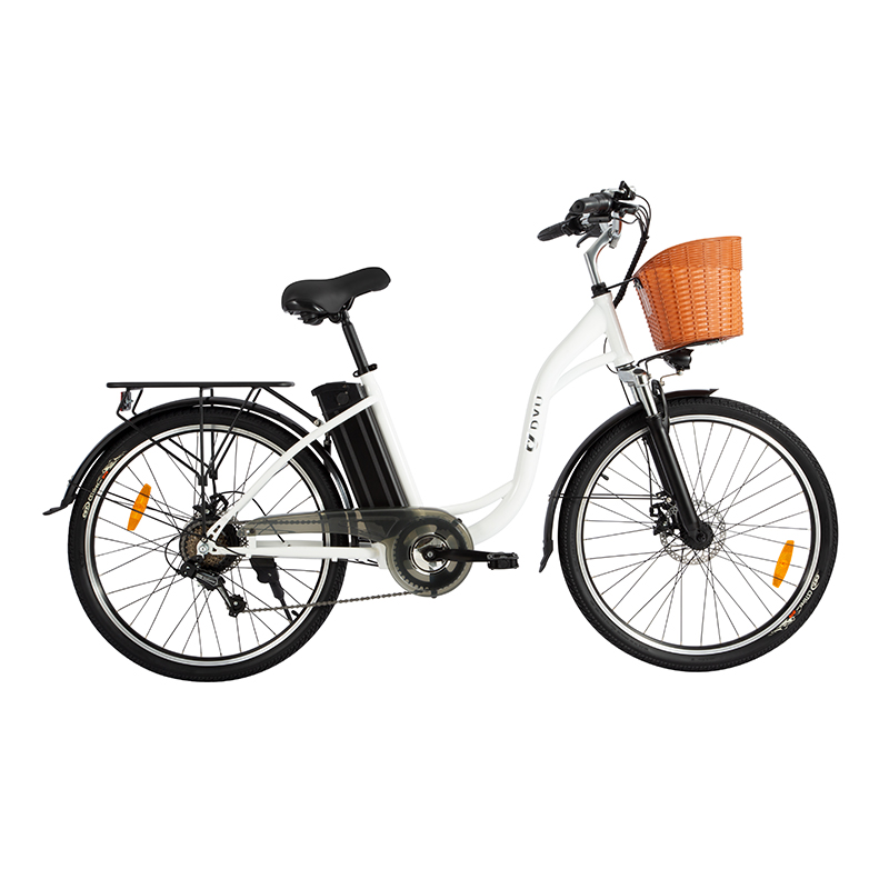 DYU C6 26 Inch E-City bike Women's Electric Bicycle 250W 36V/12.5AH Pedelec E-Bike for Adults 25km/h