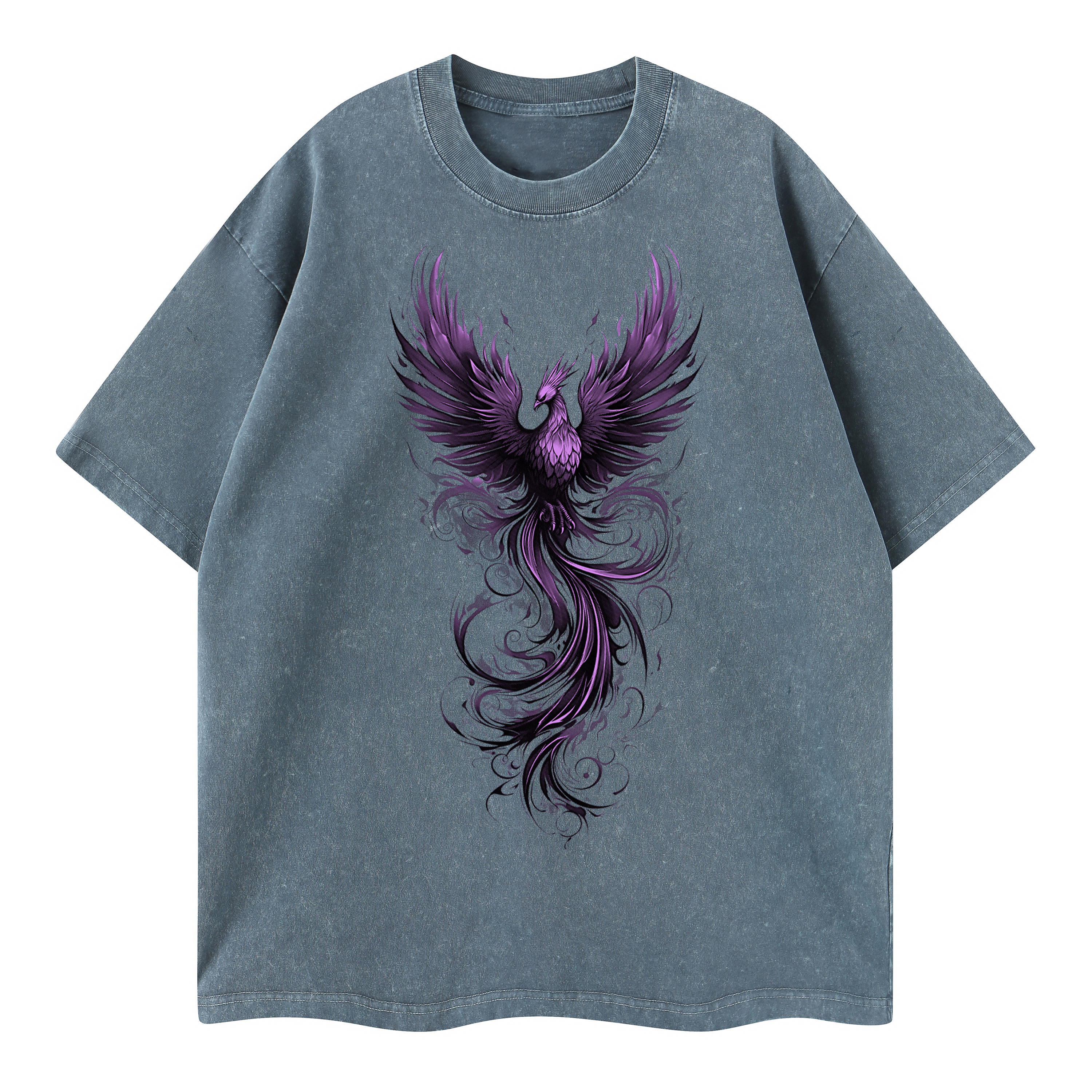 T-shirt men's top designer cotton T-shirt Purple Phoenix short sleeved clothing high-quality fashionable T-shirt