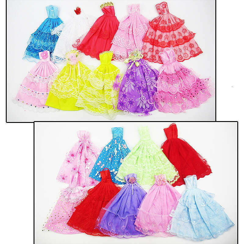 Bagged Dolls Half Pack Random Wedding Short Dresses Gowns Clothes Skirts 10 5 Pieces One Bag