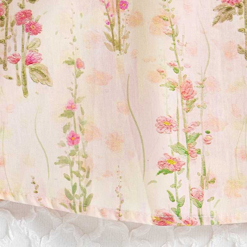 Summer New Chinese Retro Style Baby Girl Sleeveless Dress Sweet Pink Tulip ChildrenS Clothing (9 Months -4 Years Old) X250528