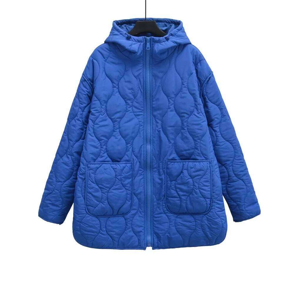 UNIZERA Autumn/Winter Product Women's New Fashion and Casual Versatile Stand up Collar Hooded Jacket Cotton Coat