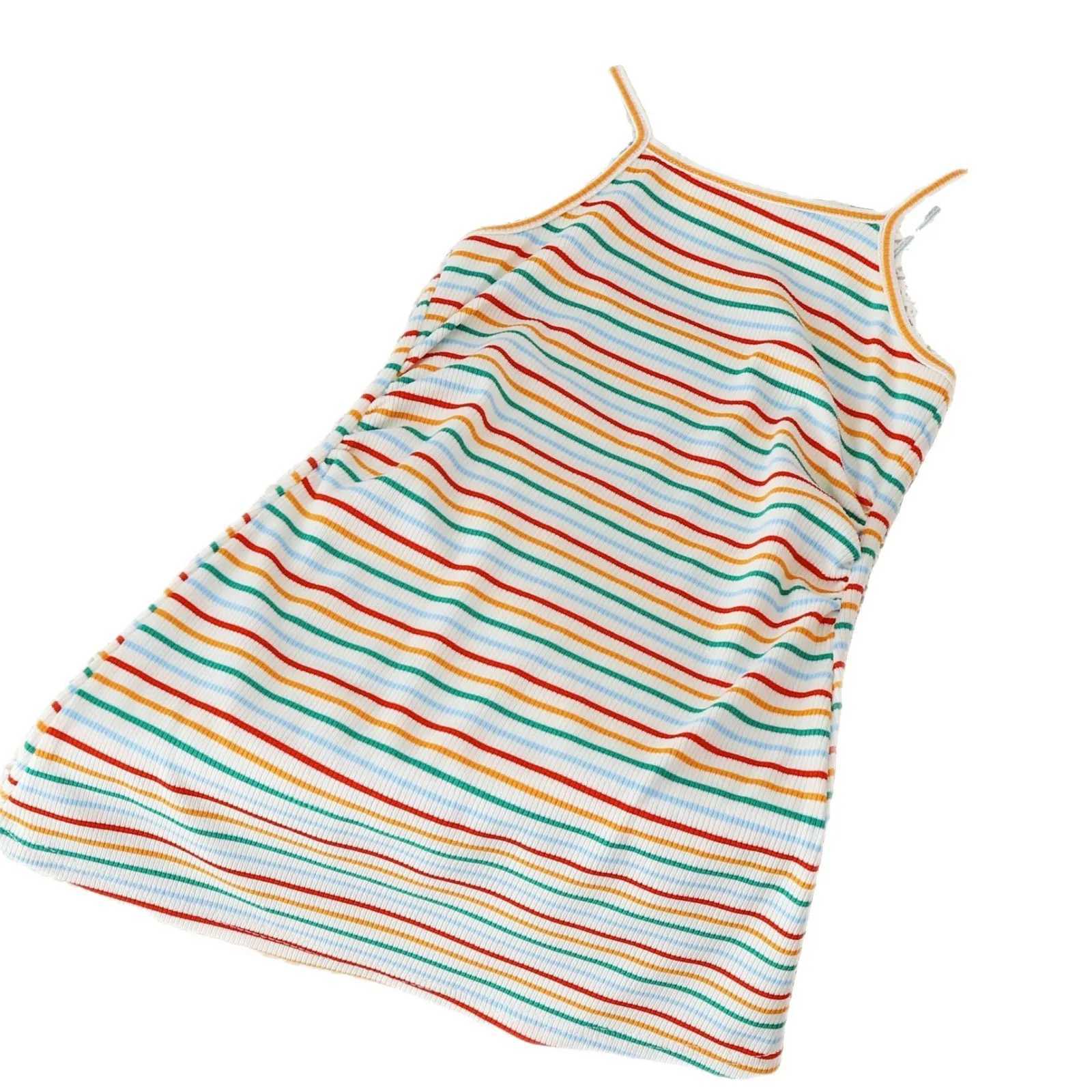 Children Girls Suspender Striped Dress Princess Summer Casual Baby Girls Vest Dresses Fashion Versatile Kids Girls Short Skirt X250528