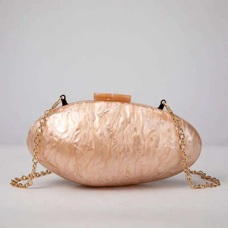 Pearl Acrylic Evening Bags Designer Clutch Purse Mini Women's Wallet Shell Chain Shoulder Crossbody Wedding Party Handbag
