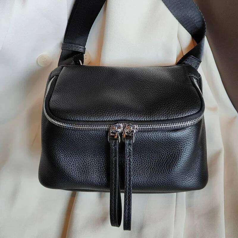 New Chest Soft Leather Waist Versatile Casual One Shoulder Crossbody Bag Trendy High end Feeling genuine leather