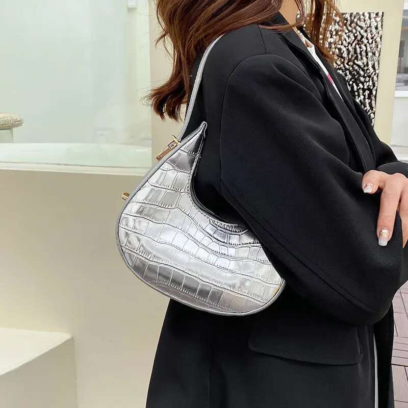 Women's Fashion Stone Pattern Mini Clutch - Elegant Underarm Handbag with Small Handle