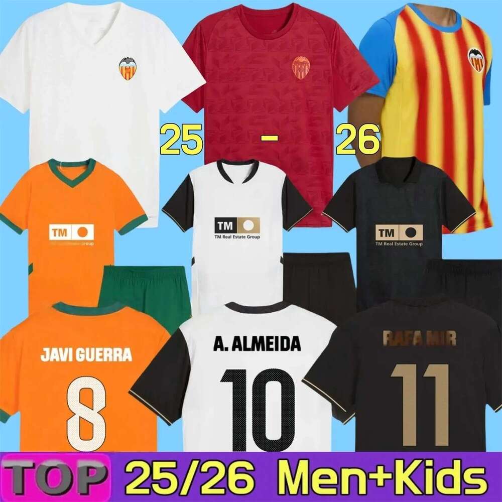 men kids kit football shirts 2025 2026 Home Third Rivero 25 26 Valencias soccer jerseys GUEDES GAMEIRO JAVI GUERRA DURO A. ALMEIDA camisetas de futbol Gaya