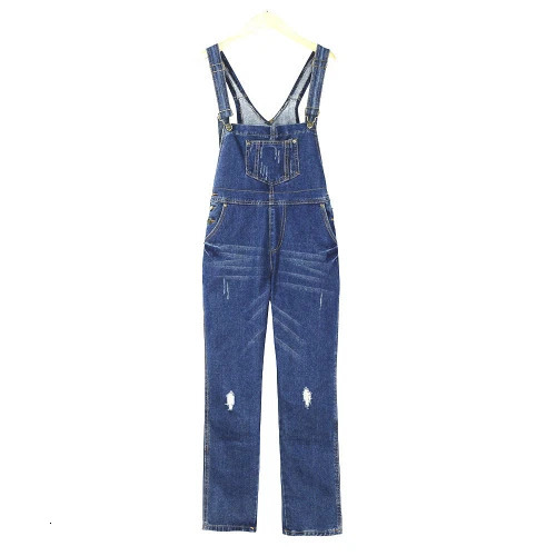 Overalls Jeans Women Suspenders Blue Pants Denim Wide Leg Long Pant Jumpsuits Button Pocket Rompers Maxi Straight Trousers 250523