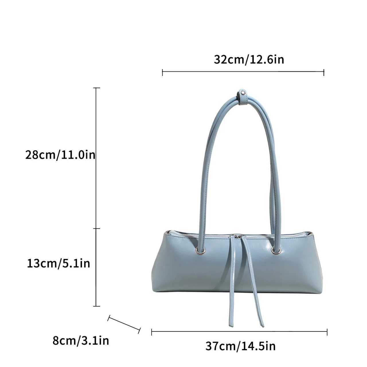 Fashion Womens Commuter Bag Quality PU Leather Underarm Bag Ladies Large Capacity Shoulder Handbag Pillow Travel Bag Female Y250528