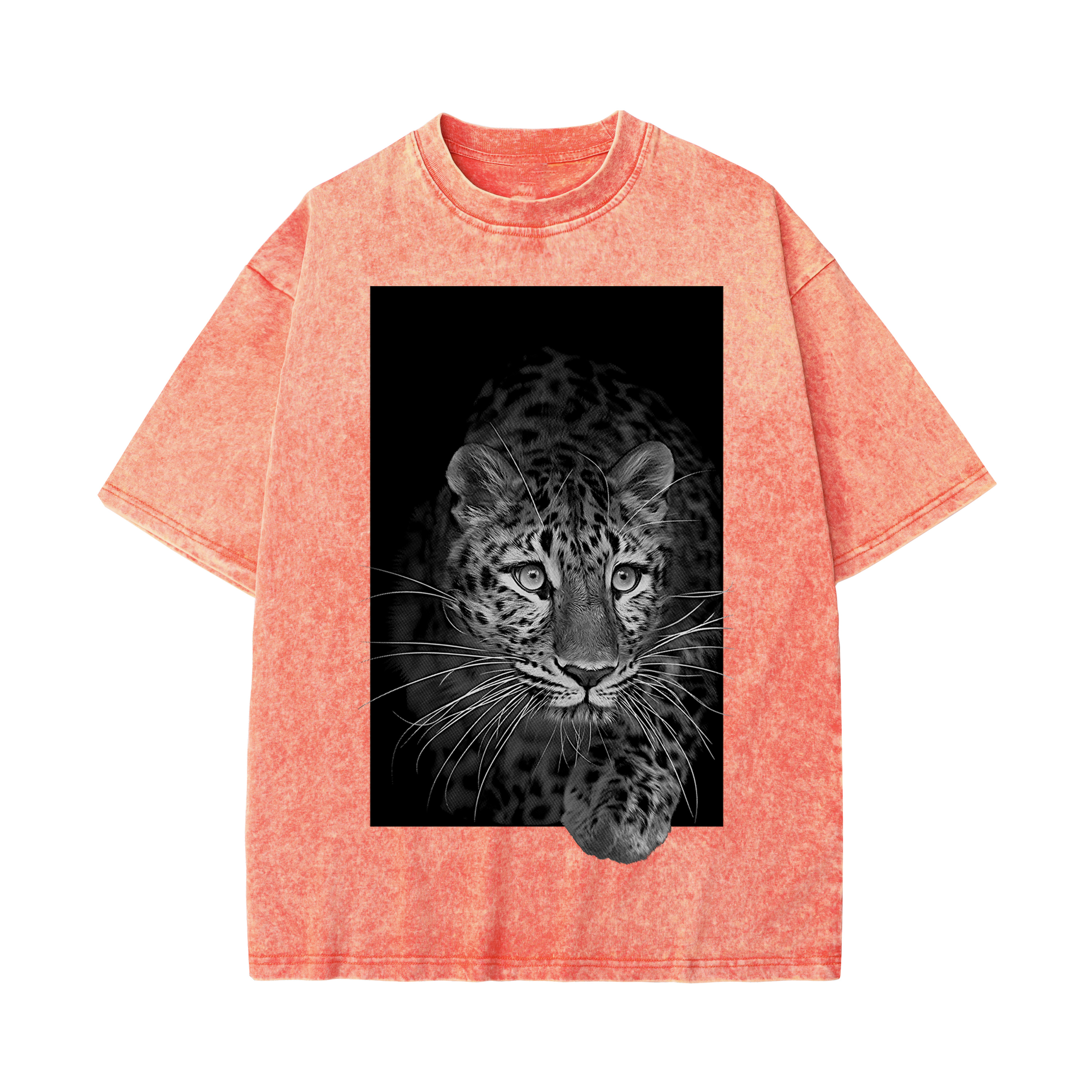 T-shirt men's top designer cotton T-shirt Hot stamping leopard short sleeved clothing high-quality fashionable T-shirt