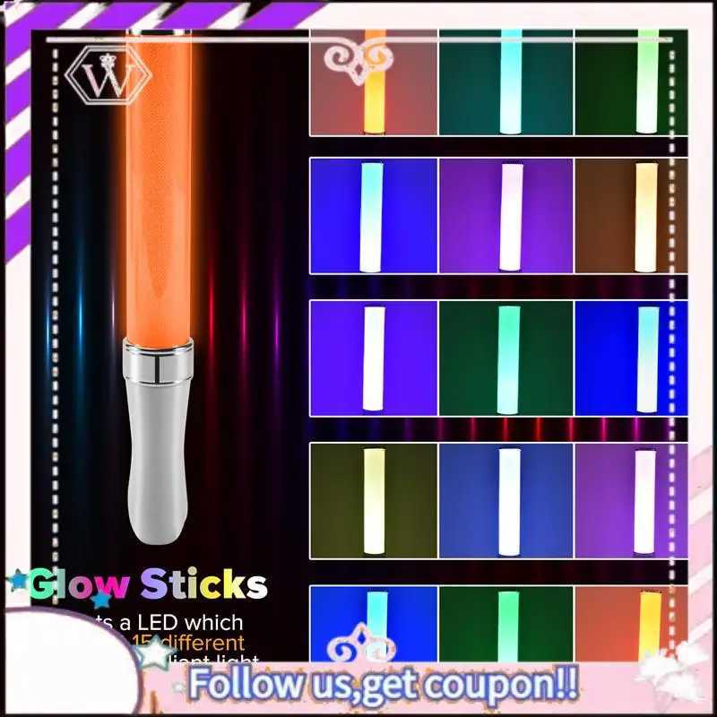 Premium 2 Pcs LED Light Sticks 15 Colors Light Sticks Light Sticks Concert Props W250528