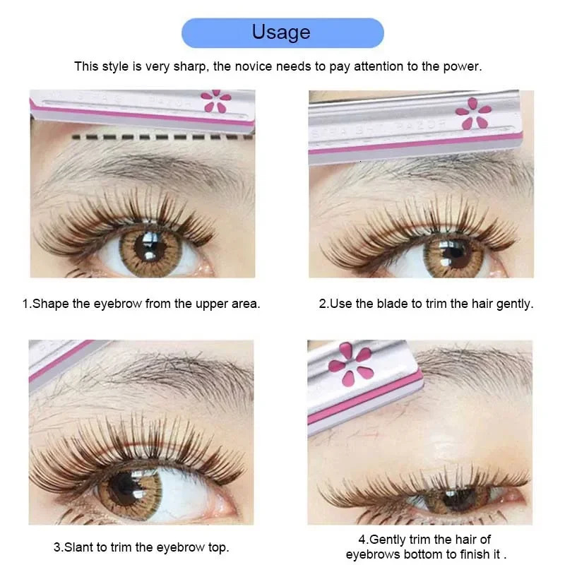 5pcs Eyebrow Epilator Sets for Women Makeup Beauty Eyebrows Hair Removal Styling Tool Steel Blade Sourcil Razor Trimmer 250516
