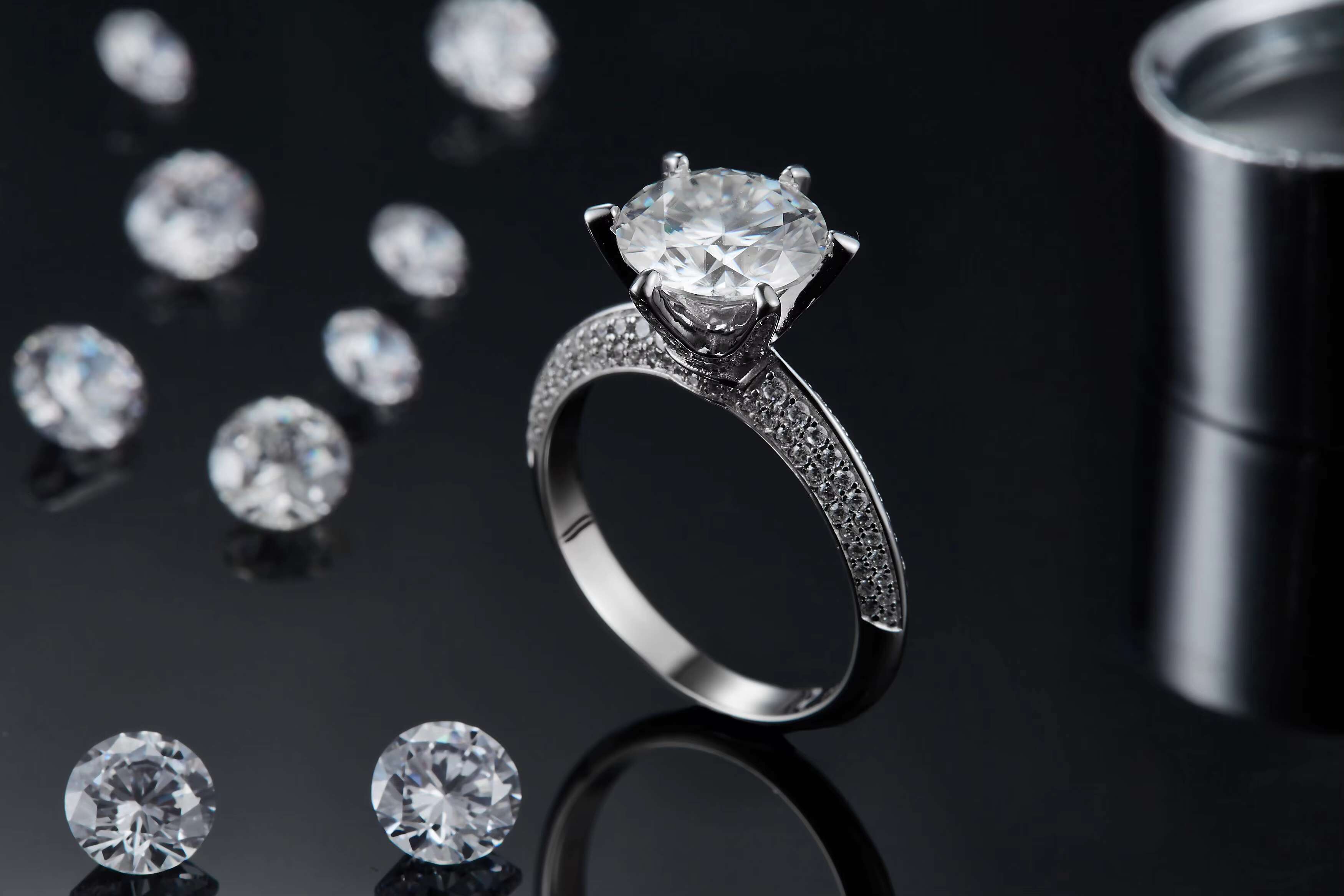 New Arrival 3 Ct Moissanite D VVS 925 Sterling Silver Jewelry 18K Gold Plated Ring for Women Wedding Bands Engagement Rings
