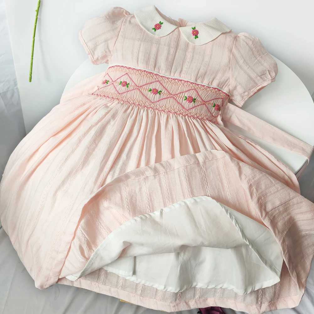 Baby Girls Vestidos Toddler Smocking Dresses For Girl Handmade Smocked Dress Summer Boutique Children Cotton Clothes X250528