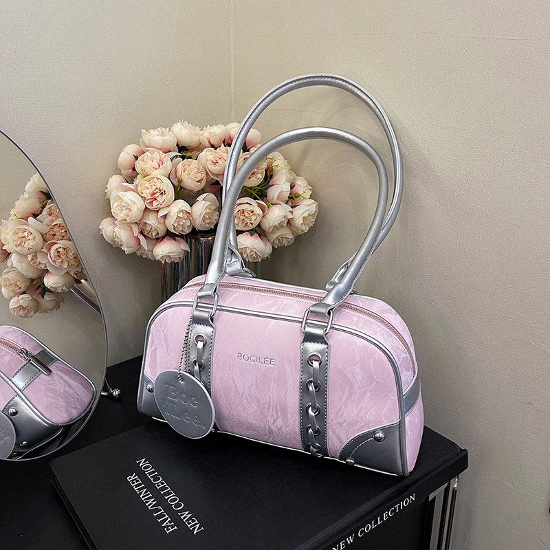 Women's Handbag Free Shipping Designer Bag 2025 Summer New Fashion Korean Style Shoulder Bag Trendy Hand-held Bowling Bag Versatile Crossbody Bag