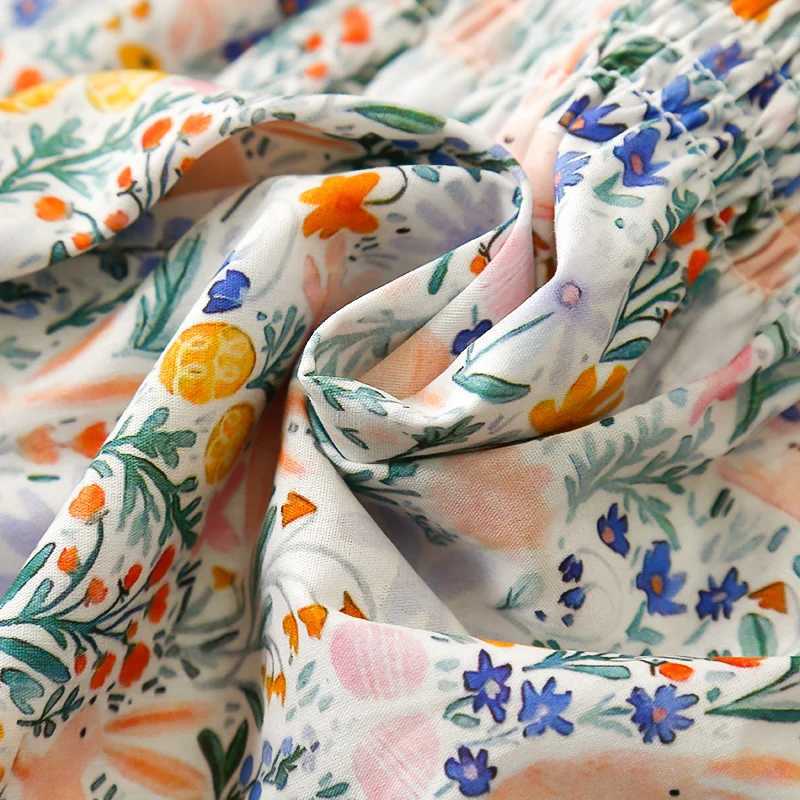 Sweet Girls Summer Floral Fairy Dress Childrens Vest Cotton Skirt Suspender Dresses Soft Skin-friendly 1-7 Y Kids Clothing X250528