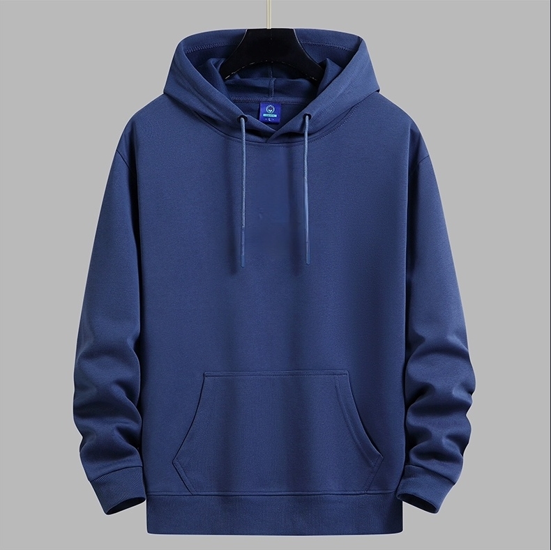 Casual Mens Unisex Cotton Sweatshirt with Drawstring Cap Stylish Choice in a Range of Tones