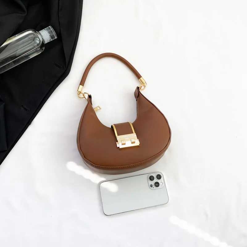 PU Solid Color Single Shoulder Womens Bag Versatile Underarm Bag Y250528