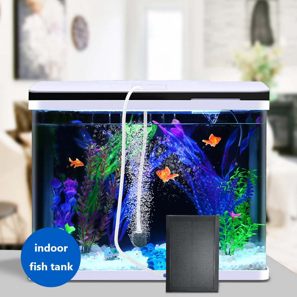 Fish Pond Solar Air Pump Multi-function USB Charging Ventilator Aquarium Outdoor Fishing Rotary Oxygen Fish Tool 250528