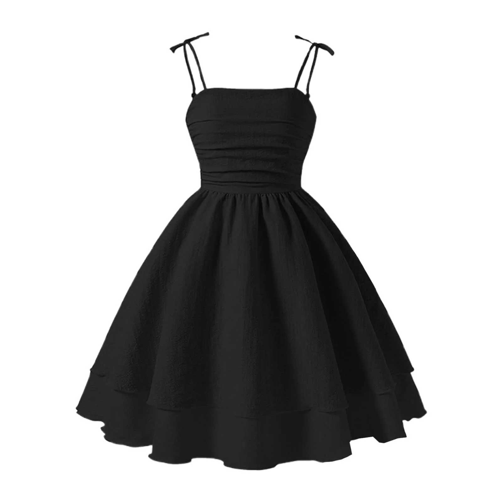 Summer Girls Dress Party Outfits Solid Color Dress With BowKnot Sweet Sleeveless For Kids Suspenders Dresses for Girls 8-12Years X250528