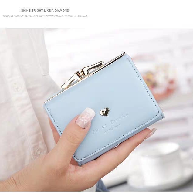 Free shipping designer wallet New Women's Short Coin Purse Korean Style Female Student Mini Cute Foldable Small Wallet Multi-Card Slot Card Holde