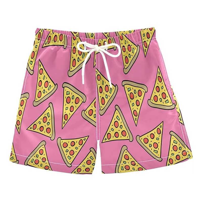 Ice Cream Funny Beach Shorts For Men And Kid 2025 Summer Novelty Kawaii Swim Trunks Pizza Leopard Graphic Fashion Board Shorts X2505281