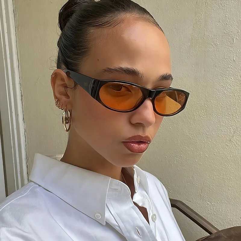 Retro Small Oval Frame Sunglasses Women Fashion Black Sun Glasses Fashion Men Shades Eyewear UV400 Oculos De Sol W250528