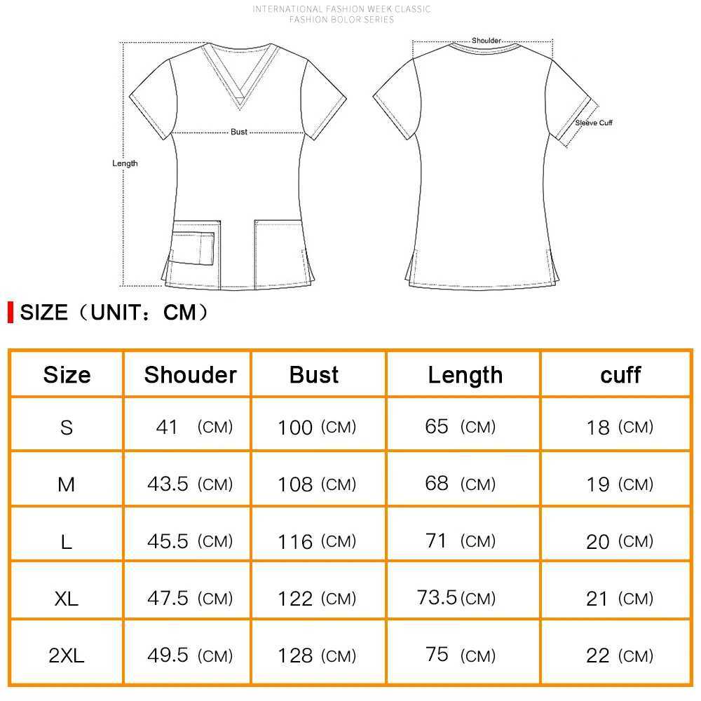 Nurse Scrubs Tops Women Workwear Beauty Sn Work Clothes Spa Uniform Scrub Shirt Surgical Tops Clinic Uniform Dentist Overalls X250528