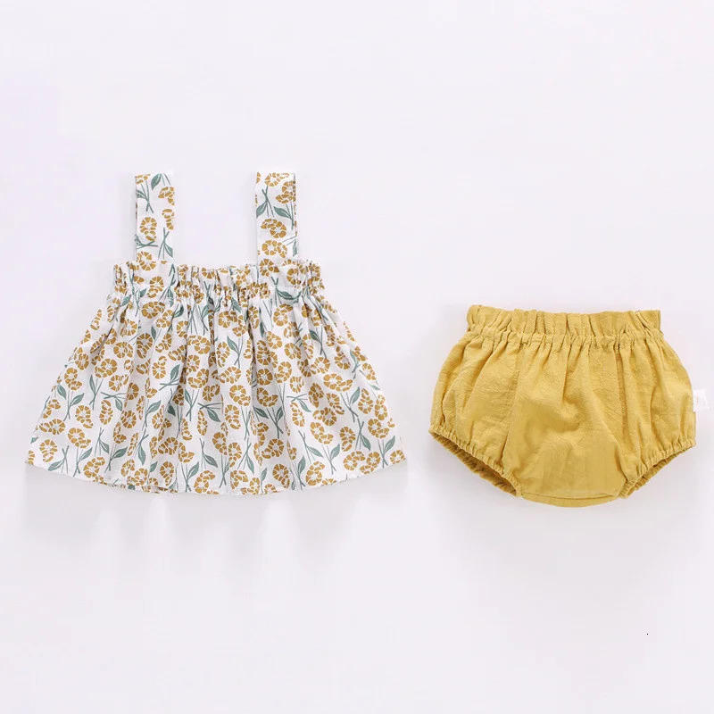Lawadka Summer Thin born Baby Clothes For Girls Set Print Mini Dress And PP Shorts 2Pcs Infant Clothing Outfit 250528