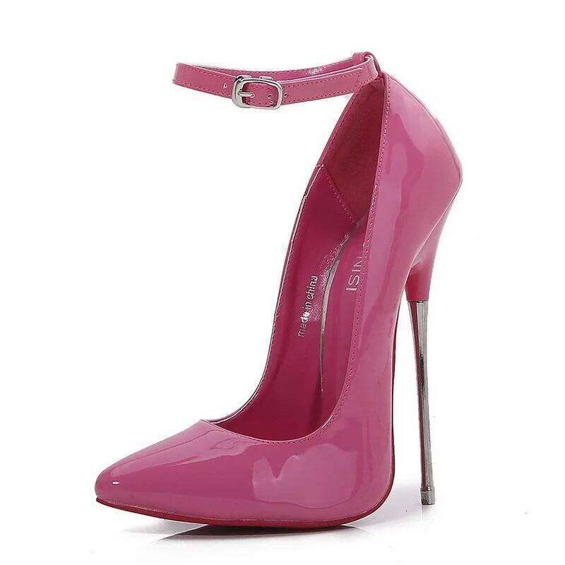 Metal High Heel Shoes Women Pumps for Nightclub Evening Party Wedding Banquet Princess Model Catwalk Show Cross Dressing
